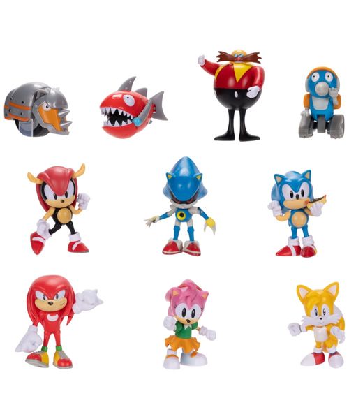 Sonic The Hedgehog set de 10 figuras de 6.3 cm héroes y villanos