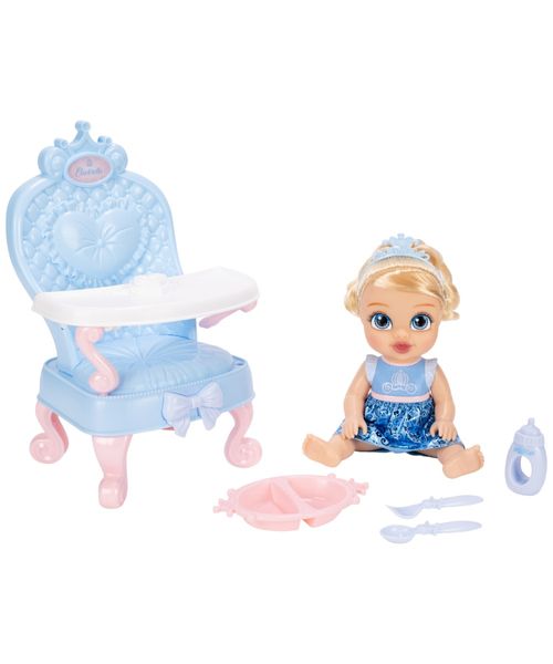 Disney Princess set muñeca con silla para comer y accesorios