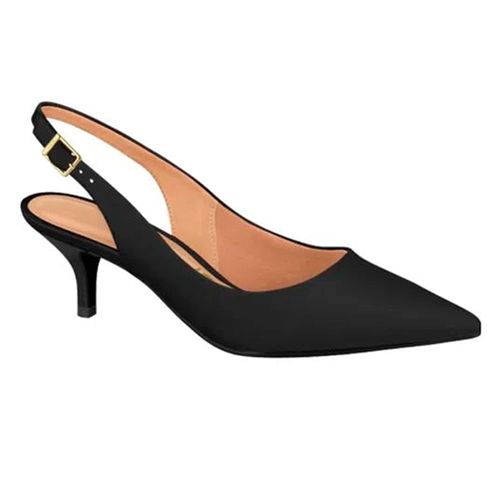Zapato de vestir pointy slingback color negro de tacón para mujer