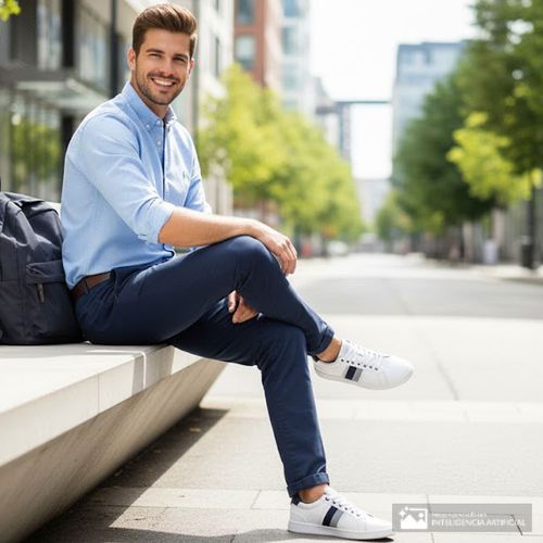 Zapato deportivo casual Nautica blanco para hombre