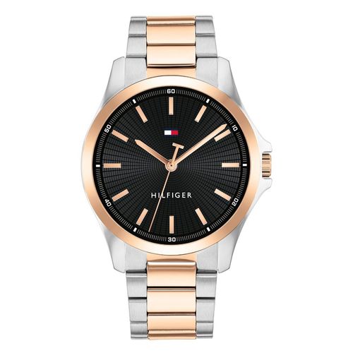 Reloj Tommy Hilfiger análogo cronógrafo Bruce de silicón negro para hombre