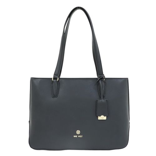 Cartera tote Nine West Lakelyn color negro para mujer