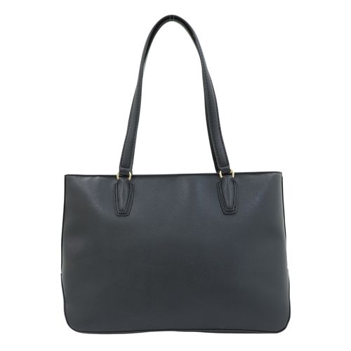 Cartera tote Nine West Lakelyn color negro para mujer