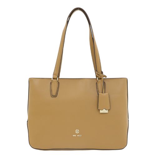 Cartera tote Nine West Lakelyn color camel para mujer