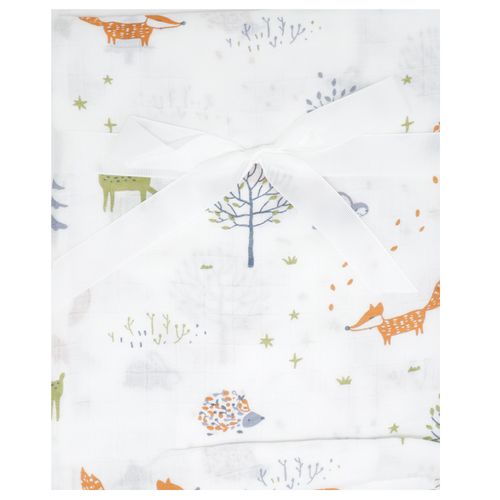 Frazada muselina multicolor con estampado para bebé