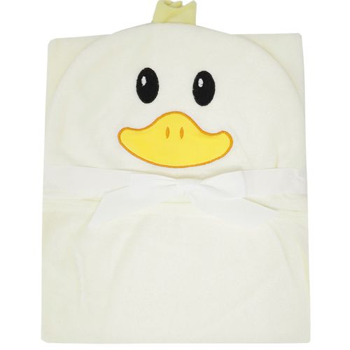 Toalla con capucha multicolor con estampado de patito para bebé