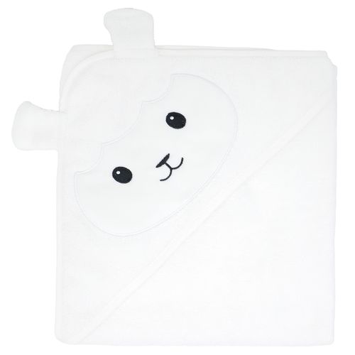 Toalla con capucha multicolor con estampado de oveja para bebé