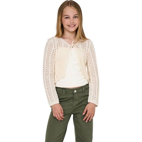 Suéter cárdigan ivory tejido para niña