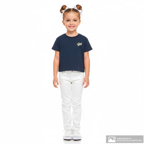 Camiseta Levi's azul sólido para niña