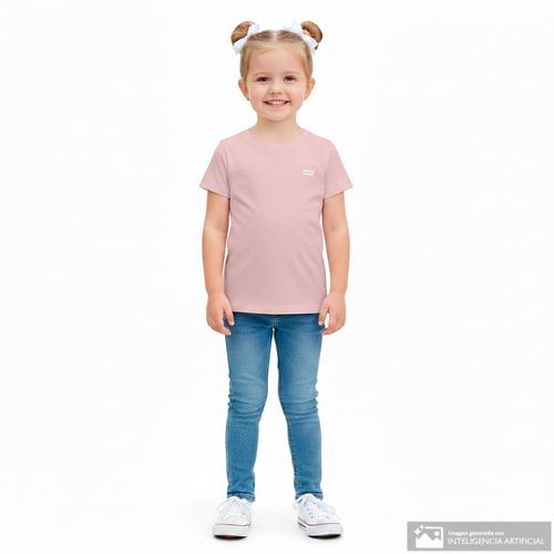 Camiseta Levi's rosado claro sólido para niña