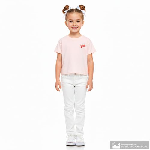 Camiseta Levi's rosado claro sólido para niña