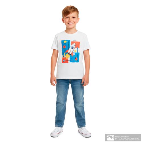 Jeans Levi's loose taper azul denim lavado para niño