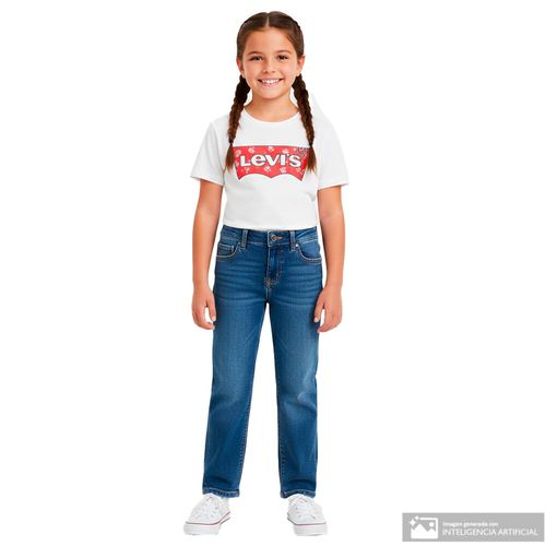 Camiseta Levi's blanca con estampado para niña
