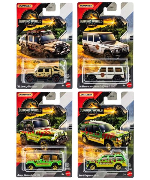 Matchbox Jurassic World vehículos auto básico surtido (1 pieza)