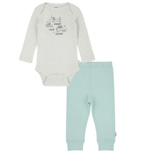 Conjunto de 2 piezas multicolor con estampado de perritos para bebé niño