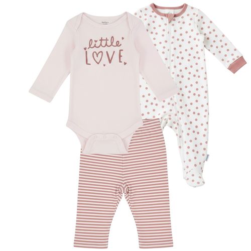 Conjunto de 3 piezas multicolor con estampado para bebé niña