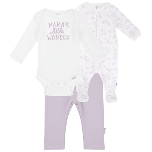 Conjunto de 3 piezas multicolor con estampado para bebé niña