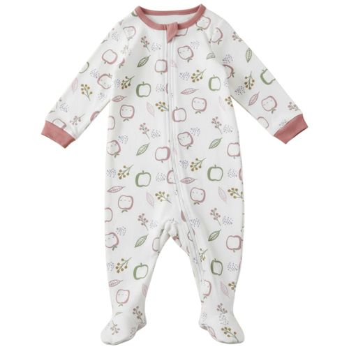 Pijama multicolor con estampado de manzanas para bebé niña