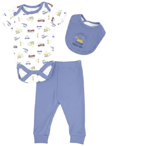 Conjunto de 3 piezas multicolor con estampado para bebé niño