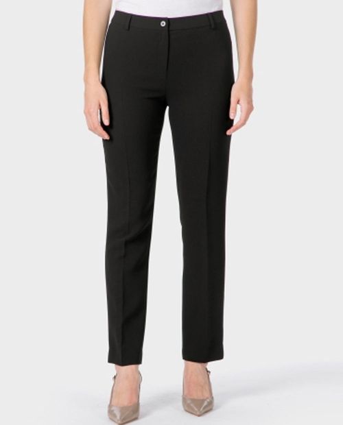 Pantalón Punt Roma clásico negro de cintura alta para mujer