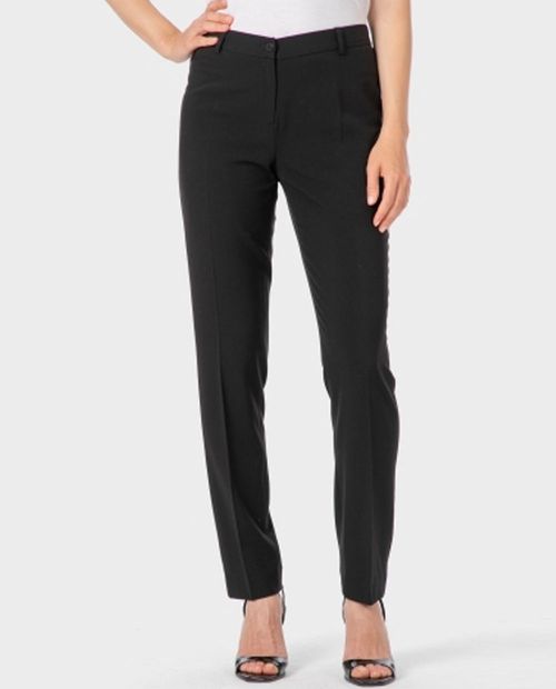 Pantalón Punt Roma clásico negro de cintura alta para mujer