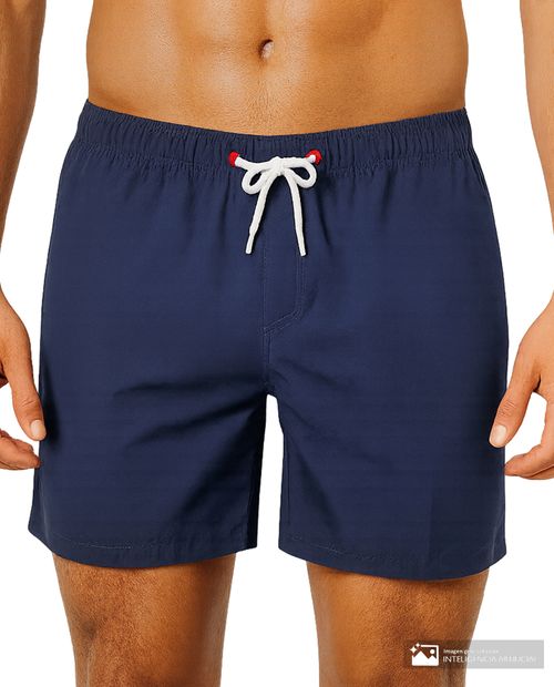 Calzoneta de baño Izod azul navy sólida para hombre