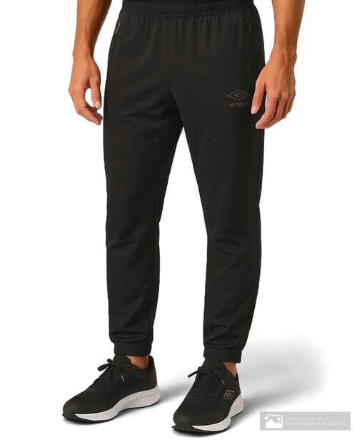 Pants deportivo Umbro negro sólido para hombre