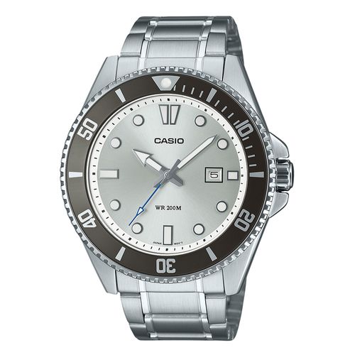 Reloj Casio análogo de metal plateado para hombre