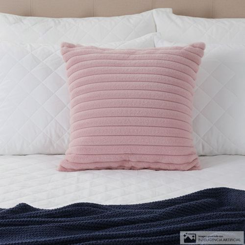 Cojín cuadrado corduroy de poliéster 56x56 cm