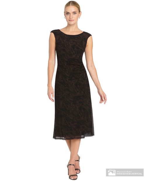 Vestido Connected Apparel midi estampado sin mangas para mujer