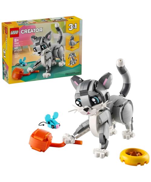 Lego Creator 3 en 1 gato juguetón 407 piezas