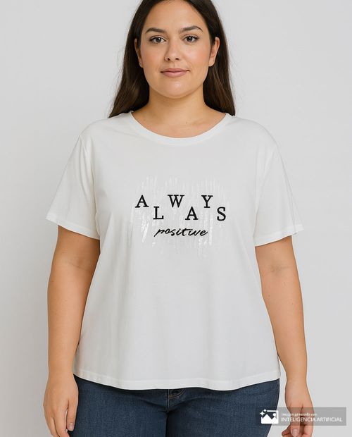 Camiseta Unexpected blanca mangas cortas para mujer