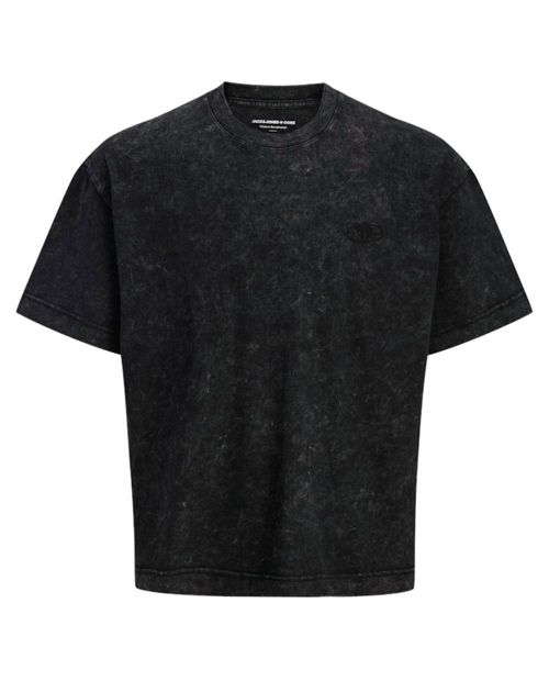 Camiseta Jack & Jones oversized cropped fit con estampado acid wash para hombre