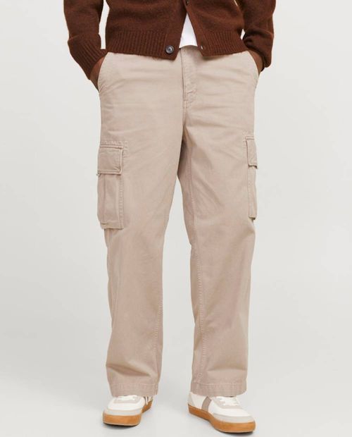 Pantalón cargo Jack & Jones wide fit sólido para hombre