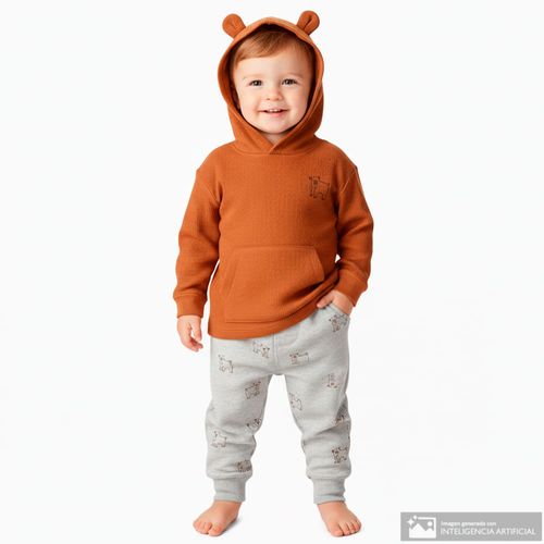 Conjunto de 2 piezas multicolor con estampaso de osos para niño