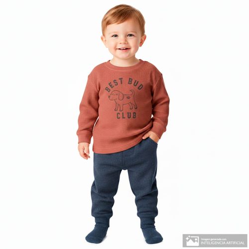 Conjunto de 2 piezas multicolor con estampado para niño