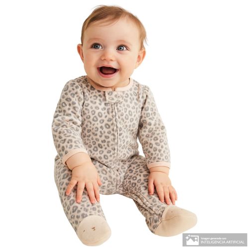 Pijama multicolor con estampado animal print para bebé niña