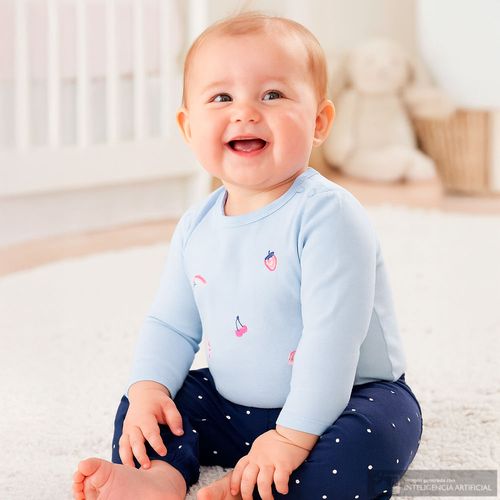 Conjunto de 2 piezas multicolor con estampado para bebé niña