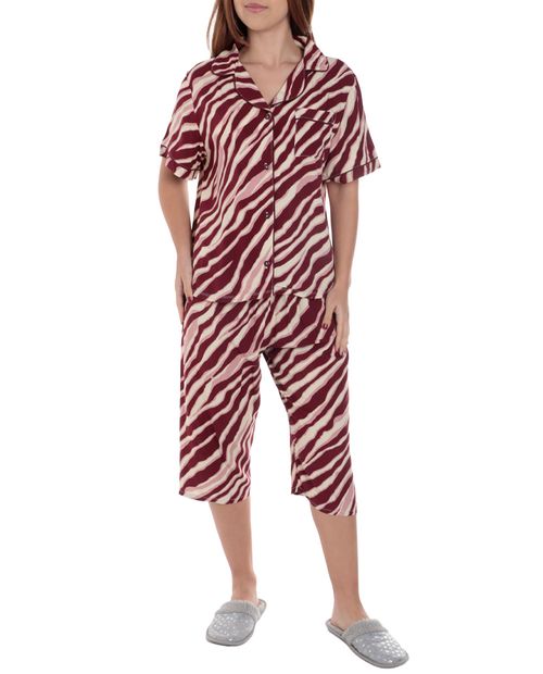 Pijama con pantalón Sabrina estampada para mujer