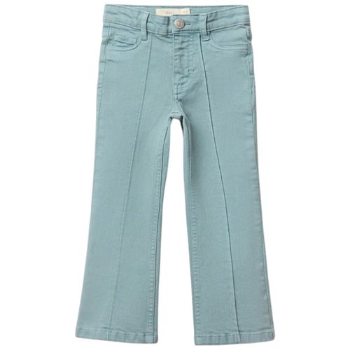 Pantalón flare celeste sólido para niña