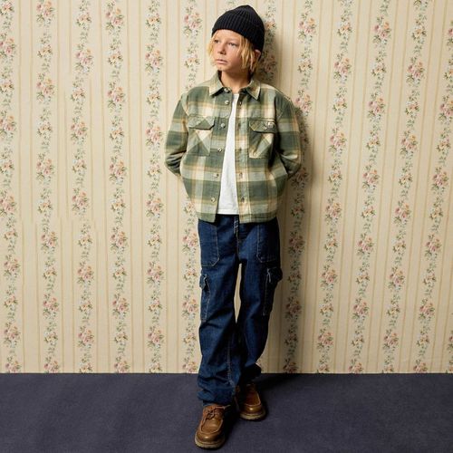 Jeans cargo azul oscuro denim para niño