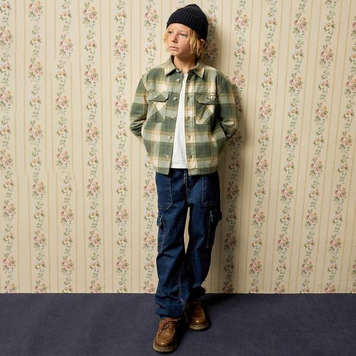 Jeans cargo azul oscuro denim para niño