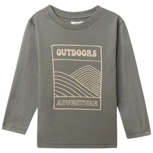 Camiseta verde oliva con estampado para niño