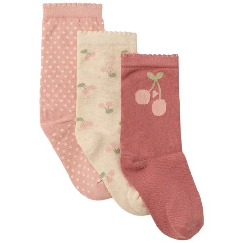 Set de 3 pares de calcetines multicolor con estampado para niña