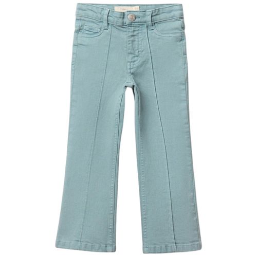 Pantalón flare celeste sólido para niña