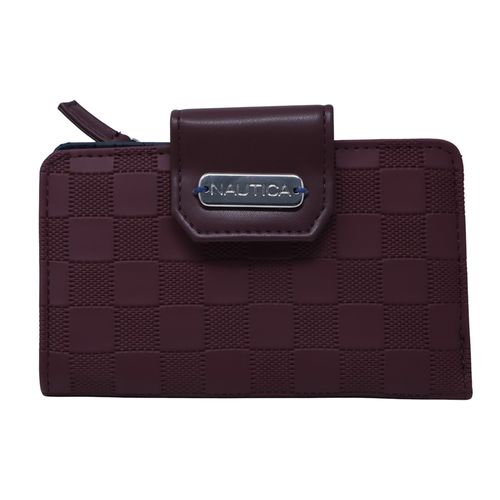 Billetera flap Nautica color rojo para mujer