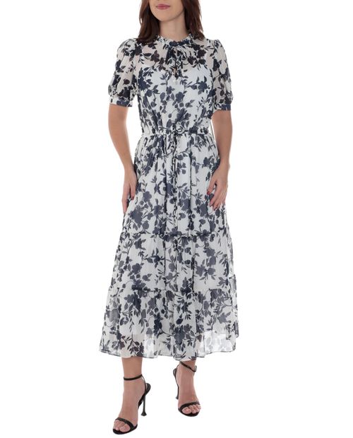 Vestido Julian And Jordan midi estampado manga corta para mujer