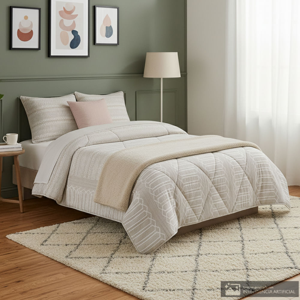 Edredón Detalles de poliéster estampado hexágono + frazada - Tienda Online  de Almacenes SIMAN Costa Rica | Siman.com, image size:1000x1000