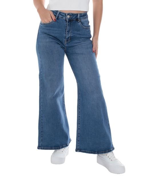 Jeans Orange wide leg azul de cintura alta para mujer