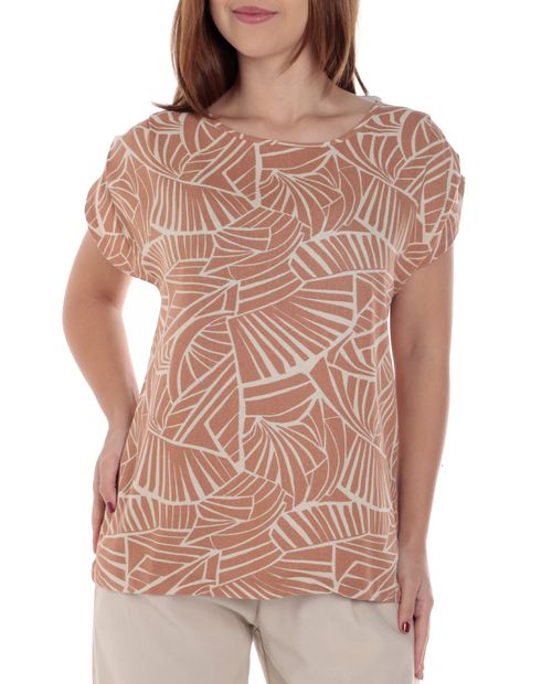Blusa Nicolle casual estampada manga corta para mujer